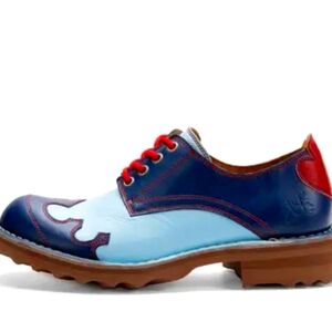 Stylish Blue and Red Men's Shoes